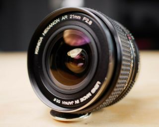 [MINT] RARE Konica Hexanon AR 21mm f/2.  8 Wide Angle MF Lens 2