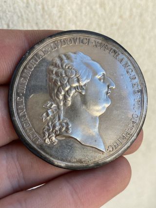 Rare Louis Xvi Médaille France Argent Silver Par Stierlé Mort Du Roi 1793
