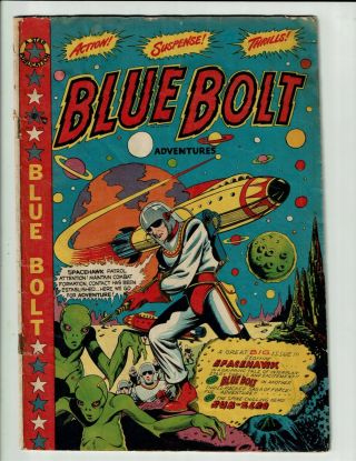 Blue Bolt Adventures 106 Star Pub Classic L.  B Cole Cover 1950 Rare To