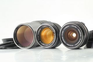 Rare Olympus M - System 3 Lens Set Zuiko 50mm F1.  4 28mm F3.  5 200mm F4 From Japan
