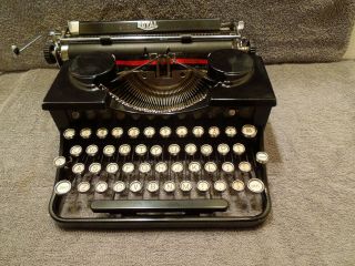 Rare Vintage “gullwing” Royal Model O 0 Typewriter Black 1935 Case