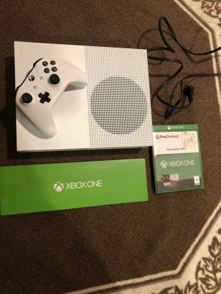 Microsoft Xbox One S 500gb White Console With Controller And Rare Replay
