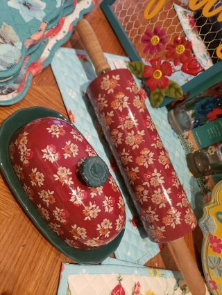Pioneer Woman Rare Rolling Pin Autumn Harvest