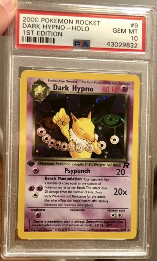 2000 Dark Hypno 1st Edition Holo Pokemon Card Psa 10 Gem Very Low Pop Rare