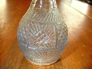 RARE Early American Blown 3 Mold 1/4 Pint Bottle with Stopper 2