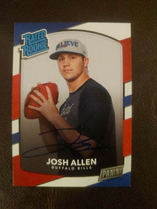 2018 Panini Rated Rookie Josh Allen On Card Auto Rare Personal Edition Sp Nrmt,