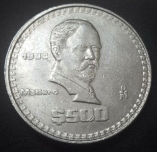 1988 Mo Mexico $500 500 Pesos Double Doubled Die Variety Error Rare