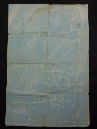 Ww1 Battle Of The Somme (montauban - Opening Day) V.  Rare " Cyanotype " Trench Map