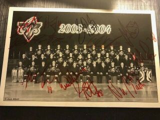 2003 - 04 Rimouski Oceanic Sidney Crosby Team Signed Autograph Photo Rare