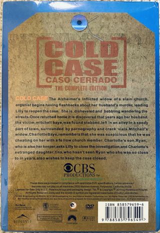 Cold Case Seasons 1 2 3 4 5 6 7 Show Complete Series 44 Disc Box Set Import Rare 2
