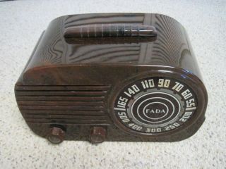 Rare Vintage 40s Fada Tube Radio Model 845 Cloud Case Nr