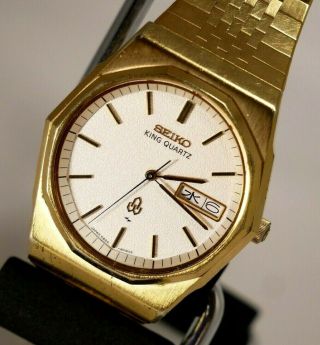 Rare Seiko King Quartz Wristwatch 5856 - 8080 052c