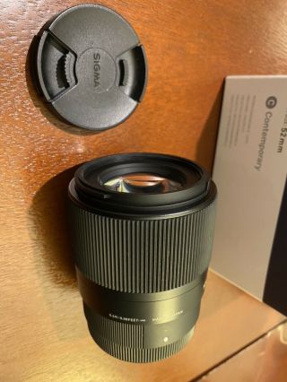 Sigma 30mm f/1.  4 DC DN Lens for Sony In Great Shape.  Rarely. 3