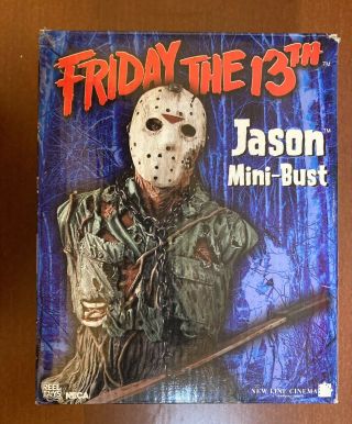 Neca Friday The 13th Jason Vorhees 6 " Resin Mini - Bust Collectible W/mask & Box