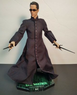 The Matrix Keanu Reeves As Neo 1/6 Scale 12 Inch Custom Assembled Figure W/ Base