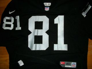 2000 Raiders Tim Brown Team Issued Auth Jersey Sz 50 Nike Berlin Wi Usa Rare Vtg
