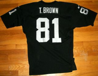 2000 Raiders Tim Brown Team Issued Auth Jersey Sz 50 Nike Berlin WI USA RARE Vtg 3