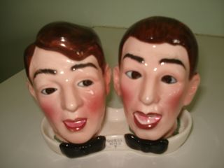 Vintage Dean Martin And Jerry Lewis Salt And Pepper Shakers.  Very Rare.