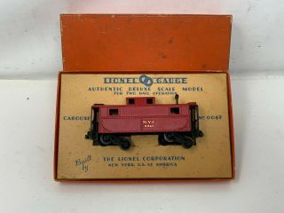 Lionel Postwar Oo 00 Gauge No.  0047 Caboose Nyc With Rare Box