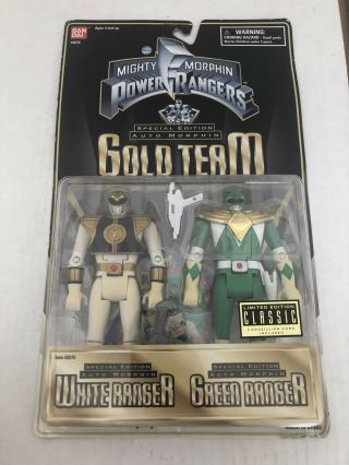 Bandai Power Rangers Gold Team (white And Green Ranger)