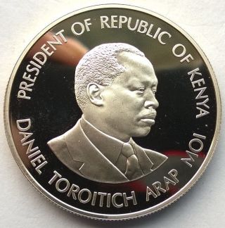 Kenya 1991 Central Bank 1000 Shillings Silver Coin,  Proof,  Rare