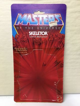 8 Back Skeletor Card Back He - Man Masters Of The Universe Motu Vintage