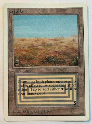 1x Scrubland Unlimited - Land Rare Magic The Gathering Mtg Ink Reserved List
