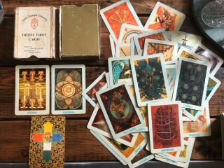 Rare 1969 Alister Crowley 78 Card Thoth Tarot Deck Samuel Weiser Misprint Cards