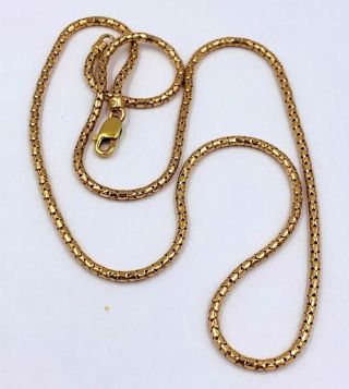 Rare 14k Rose Gold Popcorn Chain Necklace 16 " Long