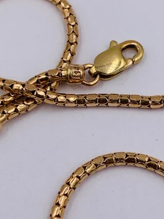 Rare 14k Rose gold popcorn chain Necklace 16 