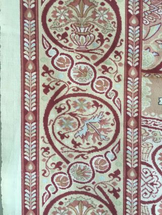 Rare 19th C.  French Cotton Printed Carpet Design Fabric (2758) 2