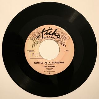 The Stylers: Gentle As A Teardrop Rare 1954 Black Vocal Group 45 Doo Wop W Coast