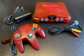 Nintendo 64 N64 Funtastic Watermelon Red Console Pink Clear Rare Neon Expansion