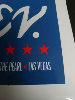 Eddie Vedder Pearl Jam Las Vegas poster 2012 Klausen signed low number.  Rare 2