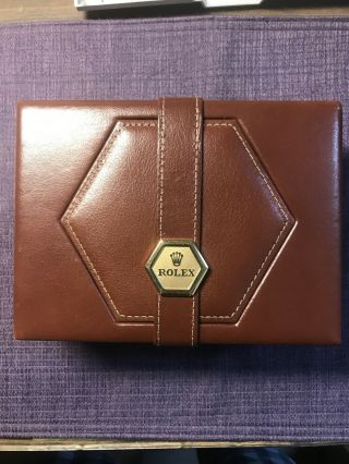 Vintage 80’s Rolex Leather Oyster Quartz Watch 55.  00.  01 Box;case.  Rare❗️