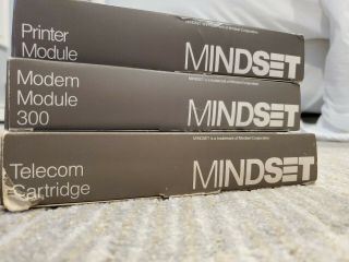 Mindset Computer printer telecom and modem 300 modules rare Atari NR 2