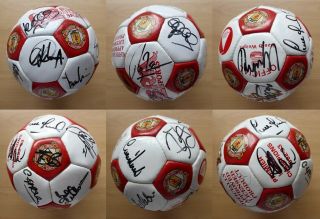 1993 - 94 Man Utd Double Winners Squad Signed Football Inc.  Cantona Rare (14532)