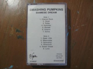 Smashing Pumpkins Siamese Dream Promo Cassette Music Tape Rare Alternative Rock