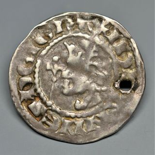 Rare Silver Scottish Hammered Penny Of John Balliol 