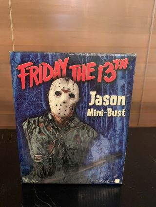 Neca Friday The 13th Jason Vorhees 6 " Resin Mini - Bust Collectible W/mask & Box