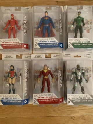 Dc Animated Movie: Justice League War Complete Set Of 6 Action Figures