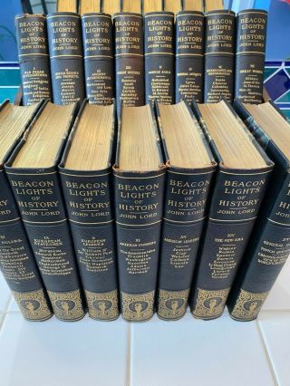 Beacon Lights Of History - John Lord - Rare Complete 15 Vol Set - 1902