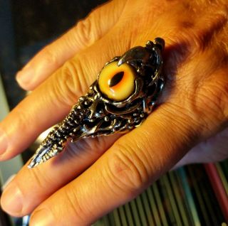 Axel Stocks - Metal Messiah - Claw Ring Evil Eye Jewelry Art / RARE COLLECTIBLE 2