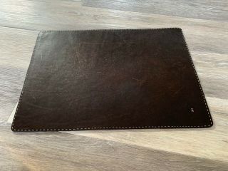 Henry Beguelin Brown Leather Blotter 22 X 15 5/8 Inches Very Rare No Longer Made