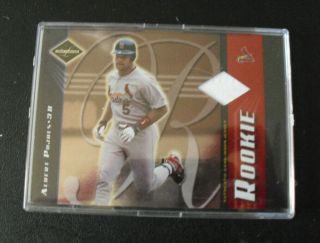 Rare 2001 Leaf Limited Albert Pujols Rookie Card With Relic 55/250