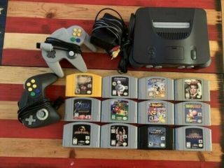 Massive Nintendo 64 N64 Bundle,  System,  2 Controllers And 12 Games (rare Games)