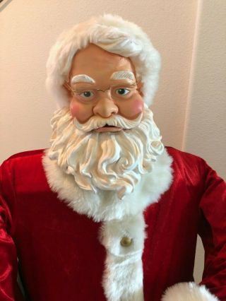 Rare GEMMY Life Size 5ft Christmas Animated Singing Dancing Santa Claus w/Mic 2