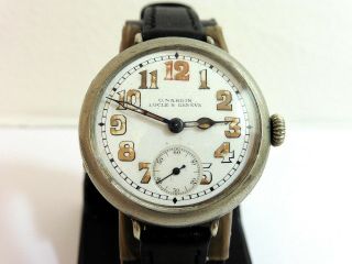 Rare C1917 1st Ww Military Ulysse Nardin Officers Trench Watch