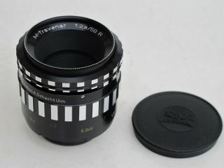 Rare Exakta Mount A.  Schacht Ulm 50mm F:2.  8 R M - Travenar Makro Lens Caps