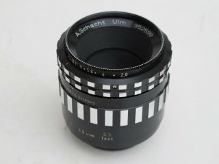 RARE Exakta mount A.  Schacht Ulm 50mm f:2.  8 R M - Travenar Makro lens caps 2